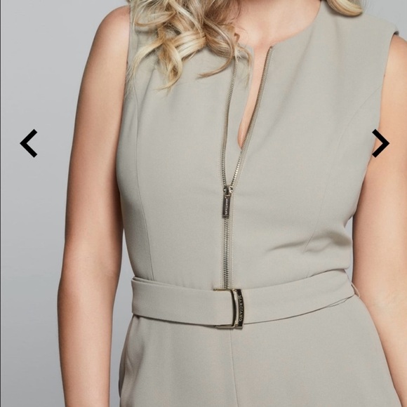 Guess by Marciano Pants - Guess by Marciano Beige Sleeveless Pantsuit